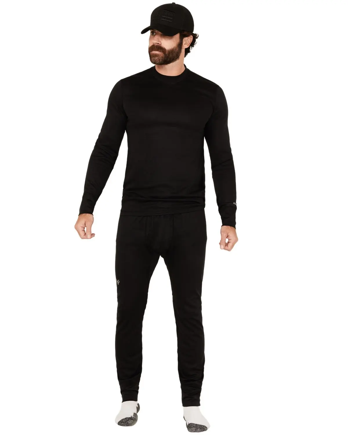 Hawx Men's Men'S Midweight Base Layer Bottoms - Hxfa24p70-Blk