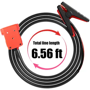 8AWG 6.56ft Jump Starter Cable for Milwaukee M18 18V Battery, Portable Battery Adapter Power Line for Car & Riding Mower Emergency Jump Start