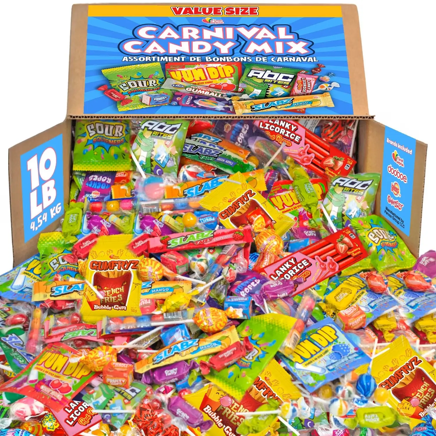 10-Pound Bulk Assorted Halloween Candy Pack, Individually Wrapped Sweet Snacks for Birthdays, Parades