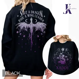 Xaden Riorson Comfort Colors Shirt, Trendy Xaddy Shirt, Xaden Fourth Wing Fan Shirt, Onyx Storm Merch, Dragon Rider 2 Sided TShirt