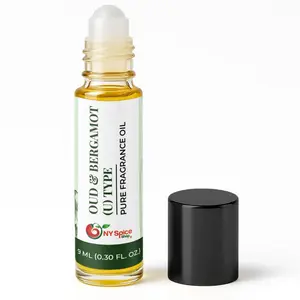 NY Spice Shop Oud & Bergamot U Type Musk Fragrance – Bergamot Fragrance Oil & Soft Floral Scents – Musk Aroma Profile with Enduring Aroma Tone – Artisan Scent Oil for Scent Lovers