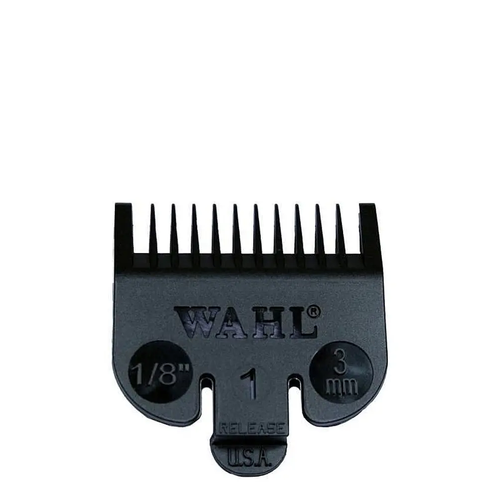 WAHL Professional No. 1 Clipper Guide Comb - 1/8" (3mm) Cut Length | Secure Fit, Slip-Free Attachment for Professional Barbers | 3114-001, Easy Change, Durable, Prevents Mishaps, Reliable, Haircare, Styling, Adults, All, Clipper Comb, Clip Men's Hair Styl