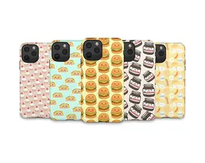 Food Collage Phone Case, Burger Taco Nutella Cake Food Lover Phone Case for iPhone 17 16 15 14 13 12 11 Samsung Galaxy S25 S24 S23 S22 S21