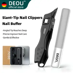 DEOU 6mm Flat Tip Wide-Opening Nail Clipper with Sharp Blade, Professional for Thick Nails