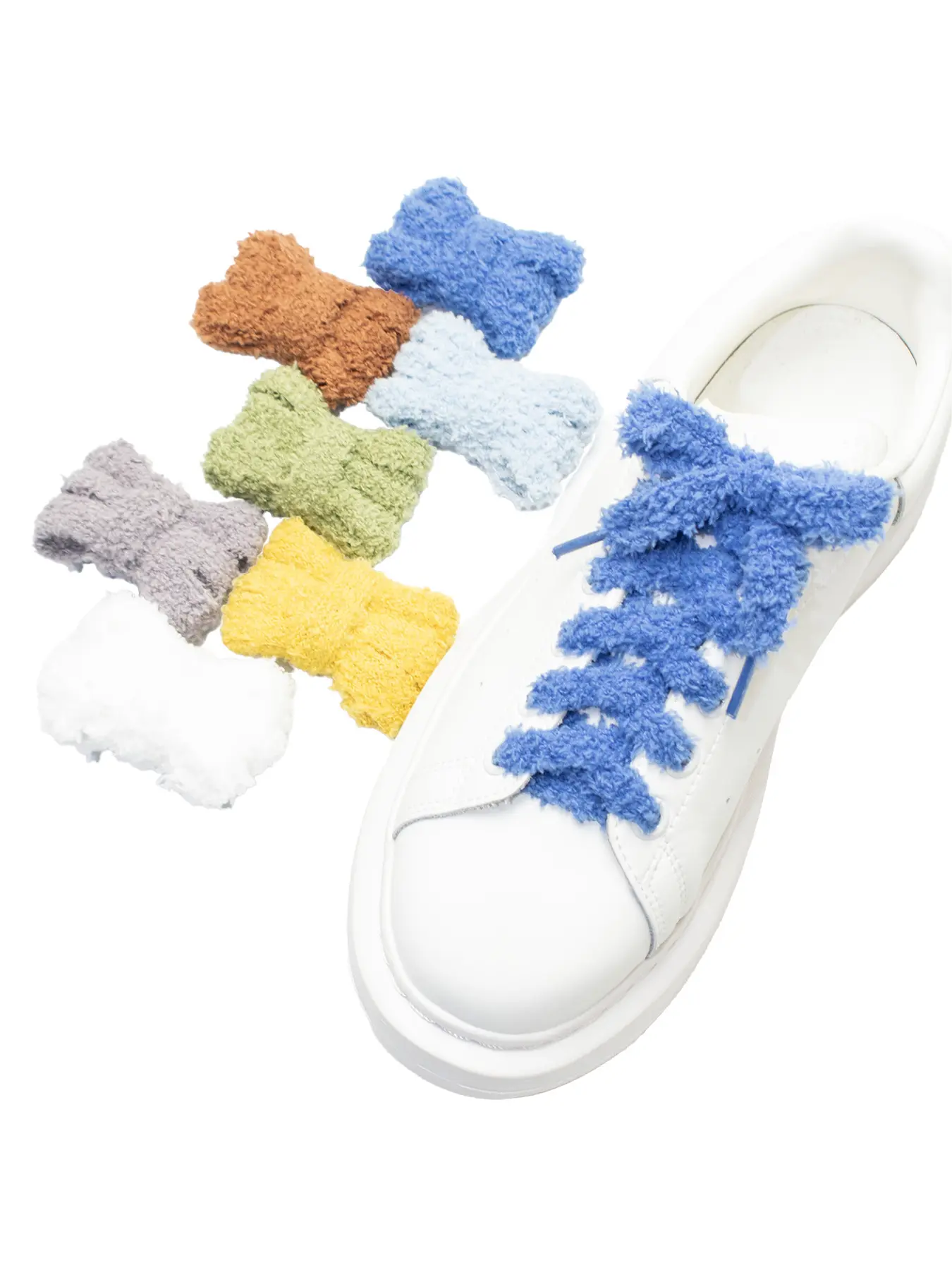 Unisex Casual Shoe Laces, 1cm Wide Single Layer Flat Plush Shoelaces, Versatile Design for All Seasons, Perfect for Daily Wear & Outdoor Activities