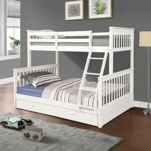 Bellemave  Twin Over Full Bunk Bed with Storage Drawers, Wooden Bunk Bed with Ladder and Safety Guard Rails