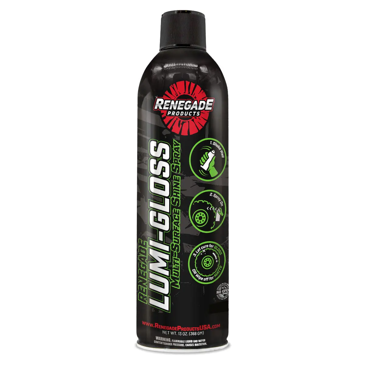 Renegade Products Lumi-Gloss Multi-Surface Shine Spray 13oz – High Gloss Finish for Paint, Glass, Chrome, & Plastic