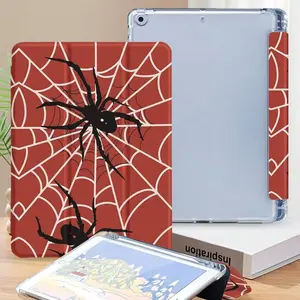 Spider-Man Web Pattern Tablet Case for iPad 10th Gen, iPad Air 5/4, iPad Pro 11 Inch, Shockproof Spider Design, Lightweight Stand Cover