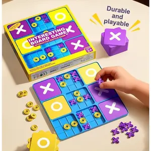 Color Tic Tac Toe Board, 2 Player Educational Strategy Toy, Brain Boosting Game Improves Hand Eye Coordination, Ideal for Parent Child Interaction and Family Game Night, Portable Compact Design Perfect as Gift for Christmas,  Back to School Season