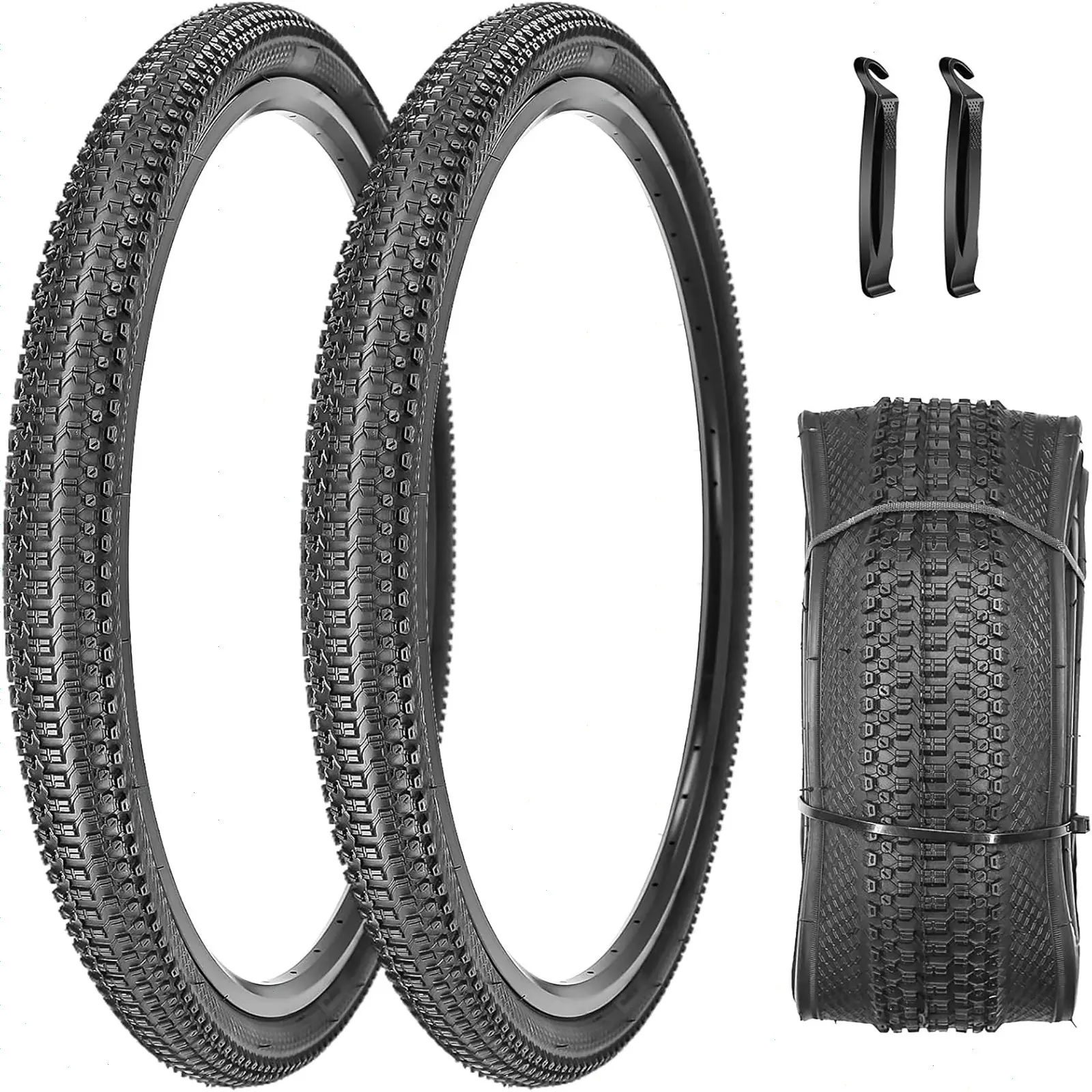 27.5 Inch Bike Tire  27.5x1.95 Mountain Bicycle Downhill Bike Folding Replacement Tires Grip Easy to Install for 27.5 x 1.75/1.95/2.0/2.10/2.125 Jungle Trails Hills Commuter Bicycles Bicycle Parts