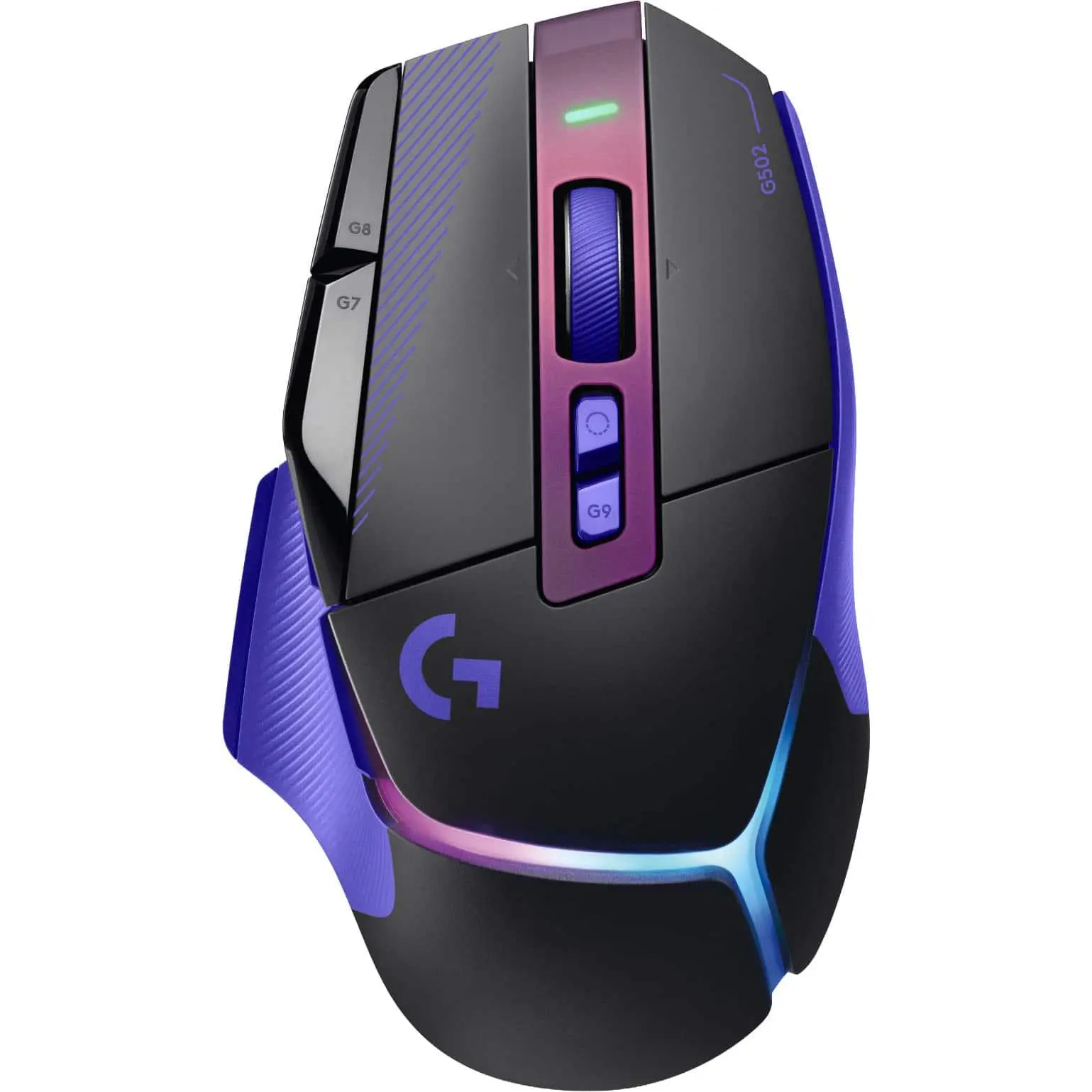 Logitech - G502 X PLUS Wireless Gaming Mouse for Desktop with HERO 44K Sensor and 13 Controls, USB-C mouse for PC, Mac - Wireless - Dark Lilac