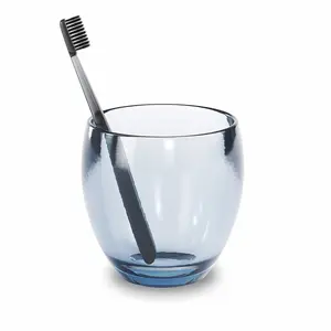 Umbra Droplet Tumbler, Modern Acrylic Bathroom and Toothbrush Holder, Break-Resistant, Transparent and Minimalist - Choose Your Finish Box