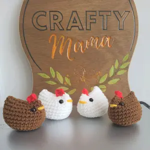 Mini Crochet Chicken Handmade Plushie