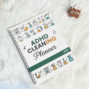 UPTIP [ADHD Cleaning Planner] A4 Size Daily Weekly Monthly Schedule Checklist Notebook for Home Office Dorm Durable Cover Smooth Pages Office Stationery Essential Plannerbook #Summervibes