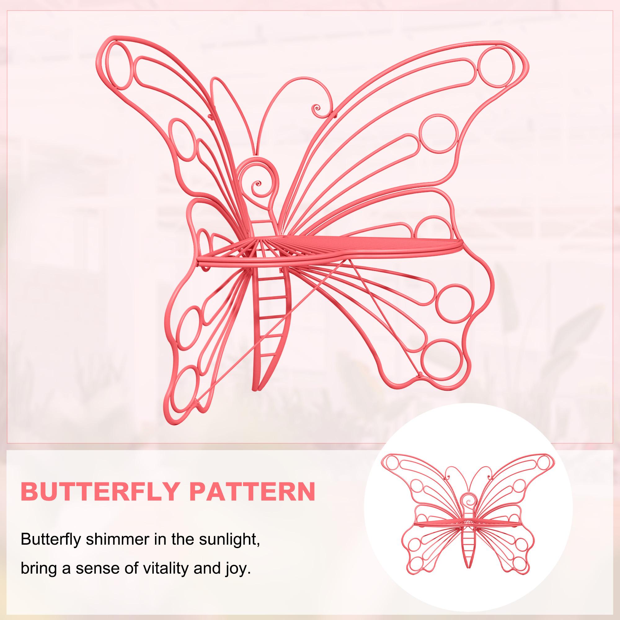[Summer Vibes]HLR，Outdoor Metal Butterfly Chairs, Y2K Aesthetic, Boho & Cottagecore Style, Seating for Patio, Garden, Backyard, Cute & Sturdy for Plant Lovers, Families, Teens tiktokshopspringglowup,summerwins summerwins