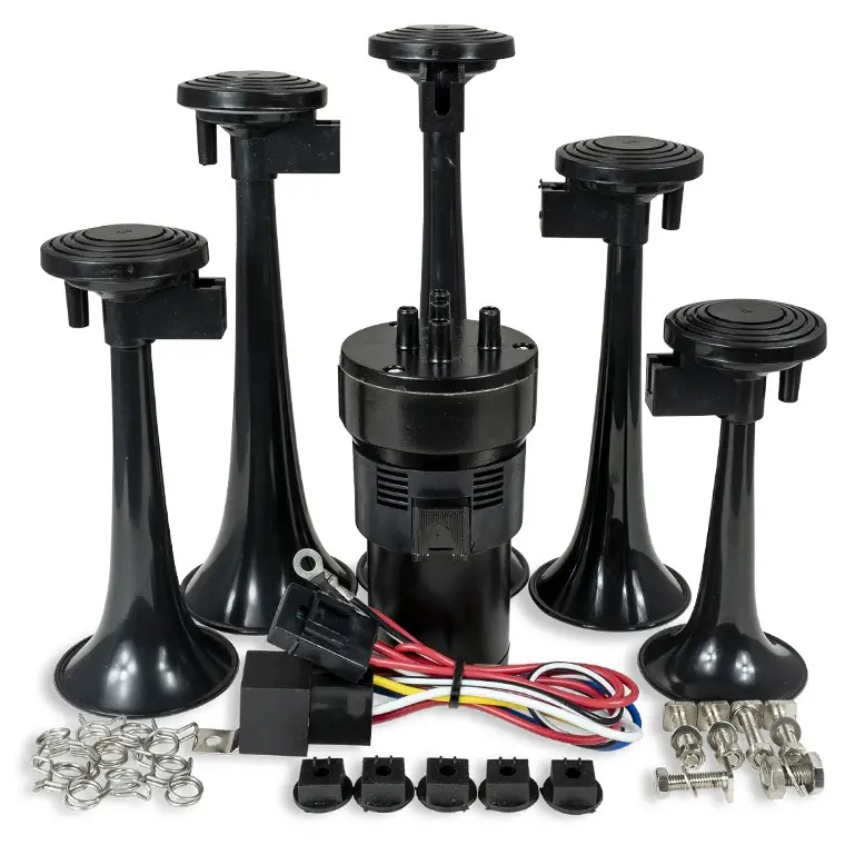 HornBlasters Dixie Musical Electric Horn System 12-Volt with 5 Trumpets Classic Dixie Delight for Nostalgic Journeys HornBlasters Dixie Musical Electric Horn System 12-Volt with 5 Trumpets Classic Dixie Delight for Nostalgic Journeys