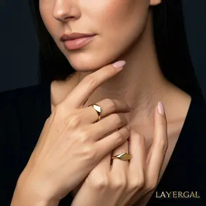 LG035 Sleek Crest Handmade Ring