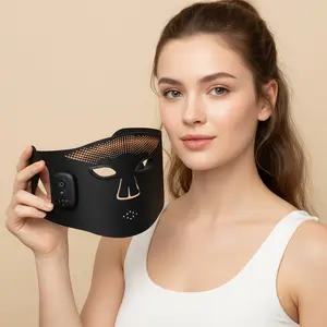 LRFERA Wireless LED Face Mask Light Therapy with Near-Infrared Red Light, Red Light Therapy Mask for Face care,Regimen Chemical-freeAcne Clearing ,Rechargeable and Ergonomic Design for Home Working Travel Yoga