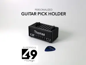 Personalized Guitar Pick Holder, 3D Printed Soldano Inspired Amp, custom colors
