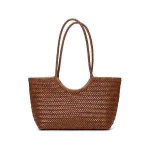 Versatile Fashion New Summer Travel Ladies Woven Shoulder Handbag Everyday Bags, Trendy Commuter Leather Business Bag, Commuter Purse
