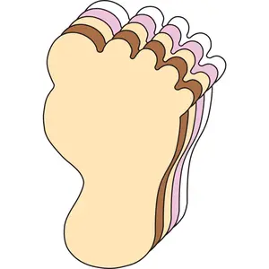 SHAPES ETC. Large Multicultural Creative Foam Cut-Outs - Foot
