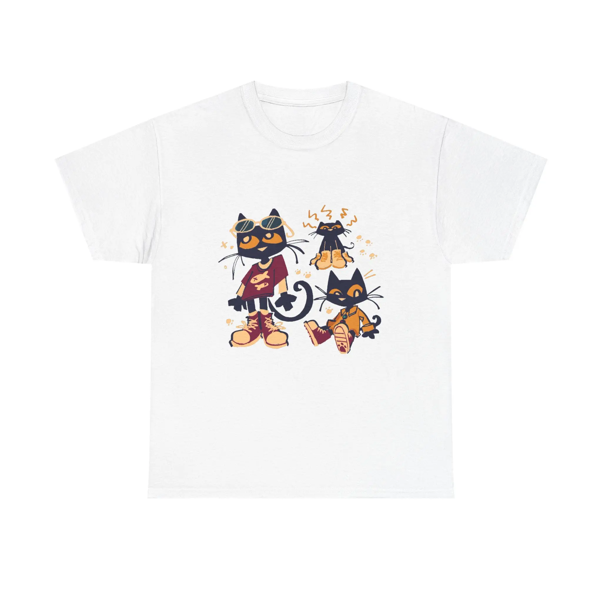 Pete the Cat Cartoon T Shirt for Men Women Unisex S to 3XL Funny Graphic Tee Casual Crewneck Short Sleeve Streetwear Tops