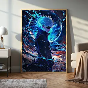 Satoru Gojo Jujutsu Kaisen Manga Poster, Anime Wall Art Print, Minimal Japanese Comic Decor (NO FRAMED)