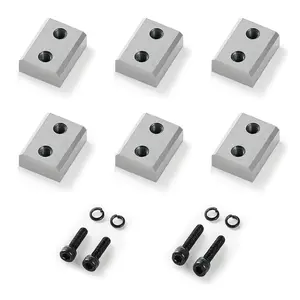 VEVOR Rebar Cutter Blades, Summervibes,Summervibes, 6 Pcs Replacement Jaw Blades for 3/4Inch 20mm #6 Electric Rebar Cutter, Double-sided, CR12MOV High-Hardness Steel, Fast Efficient with Screws and Spring Washer, Silver