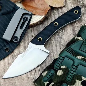 Portable Multi-Function Fishing Knife with Sheath, 8cr13mov Blade, G10 Handle, Outdoor Waist Belt Knife, Hiking Camping Tool, Outdoor Camping Knives