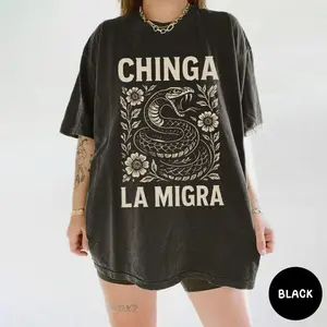 Comfort Colors Immigrant Rights TShirt Chinga La Migra Anti Trump