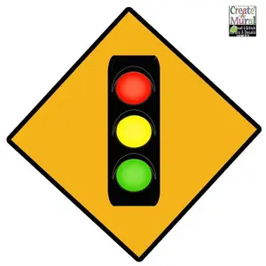 Traffic Light Sign Wall Decal
