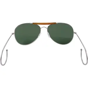 Green Lenses - US Air Force Style Aviator Suglasses with Case