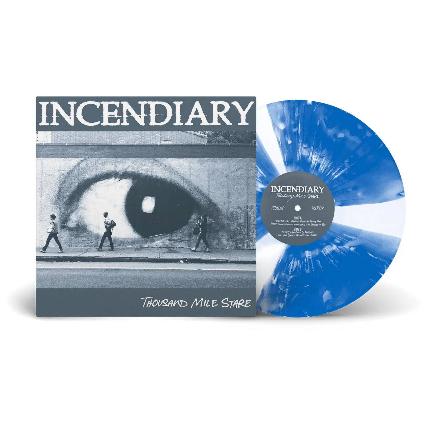 Incendiary - Thousand Mile Stare  [VINYL RECORD - LP] Blue, Colored Vinyl, White
