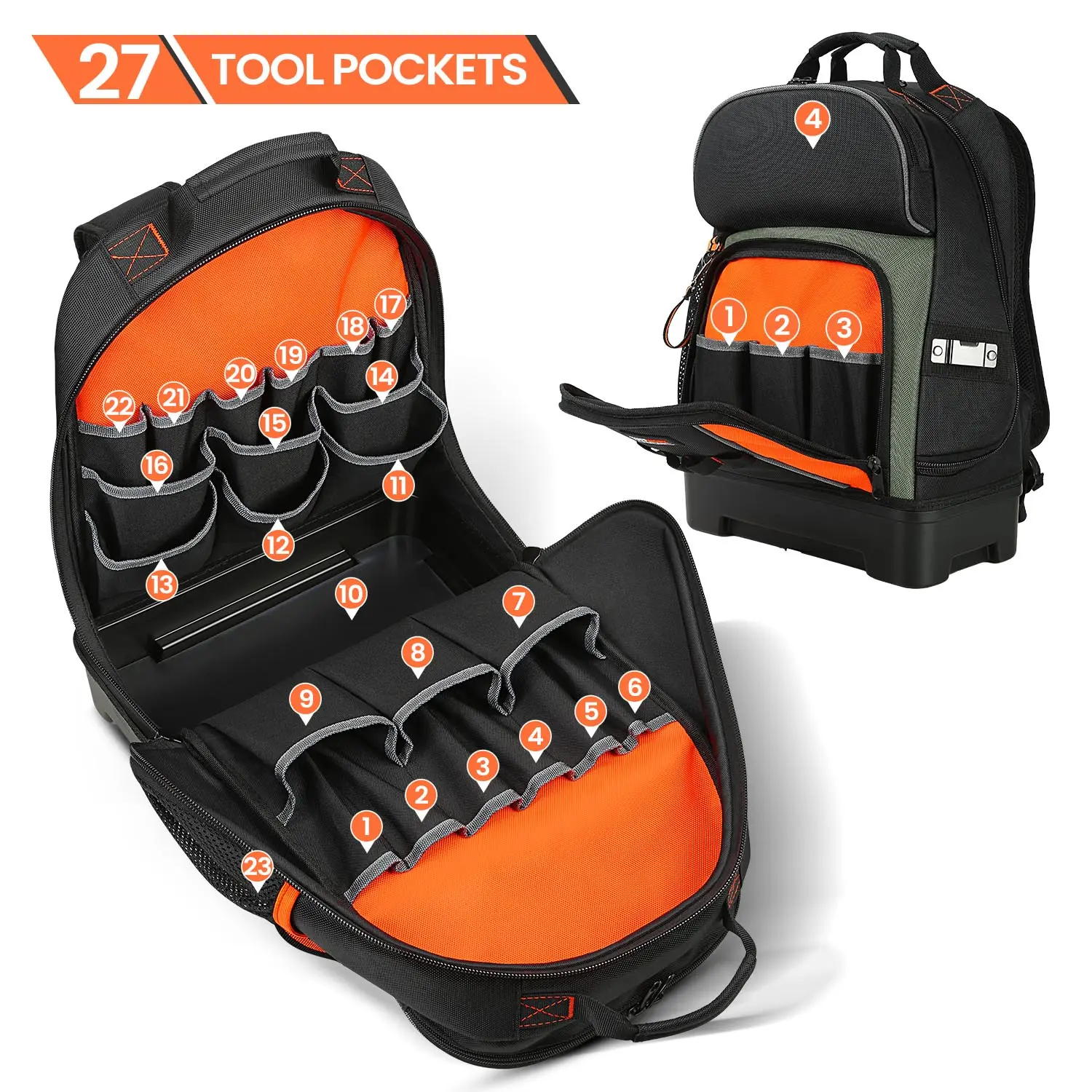 TUFFWORX Tool bag Heavy Duty Storage Bag, Multiple Compartments