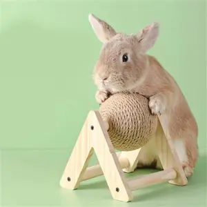 Durable Cat Scratching Ball Toy with Sisal Rope for Sharpening Claws, Interactive Kitten Play Ball Cat Indoor Supplies Scratcher Board