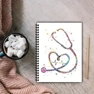 Medical Theme Coiled Notebook, Ideal for Healthcare Workers Recording Work, Perfect Medical Themed Gift, Creative Stationery