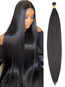 36 Inch Synthetic Straight Hair Extension, Single Bundle Clip-In Wig, Easy-To-Use Hairpiece for Stylish Looks, Perfect for Daily Wear