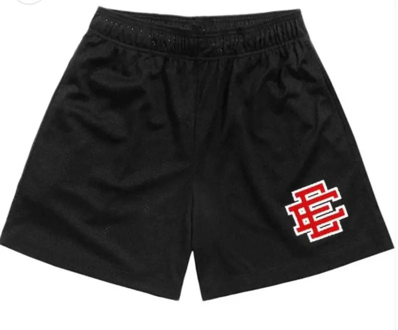 Eric Emanuel EE Basic Bolt Mesh Shorts, Men's Basketball Athletic Shorts, Breathable Lightweight Streetwear with Elastic Waist, Casual Summer Sportswear