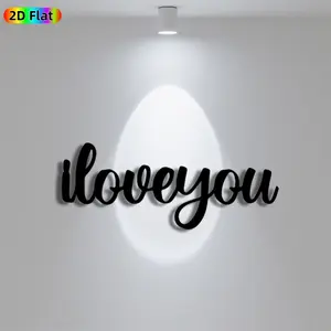 1pc Romantic "I Love You" Metal Wall Art, Romantic "I Love You" Statue Mural, Iron Craft, Perfect for Bedroom, Boudoir, Love Alcove Decor, Artistic Metalwork, Silhouette Wall Decor, Valentine's Decor, Ideal Gift for Romance Enthusiasts