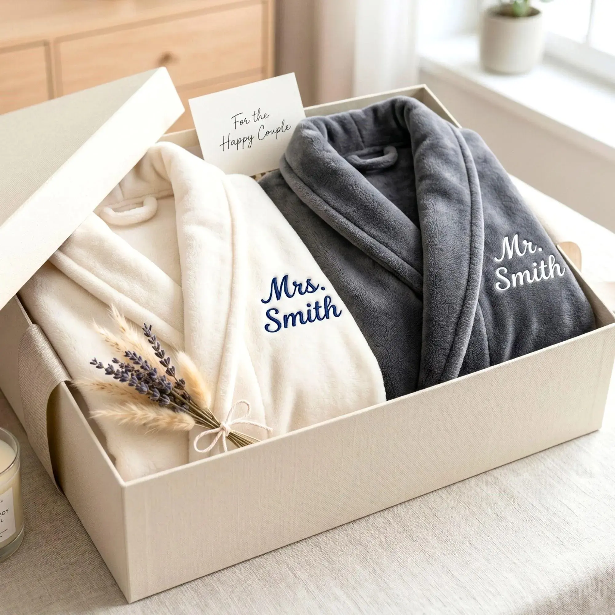 Personalized Robes For Couples, Custom Embroidered Future Mrs Robe, Robe Gift For Bride And Groom, Honeymoon Bath Robe, Wedding Couple Robes