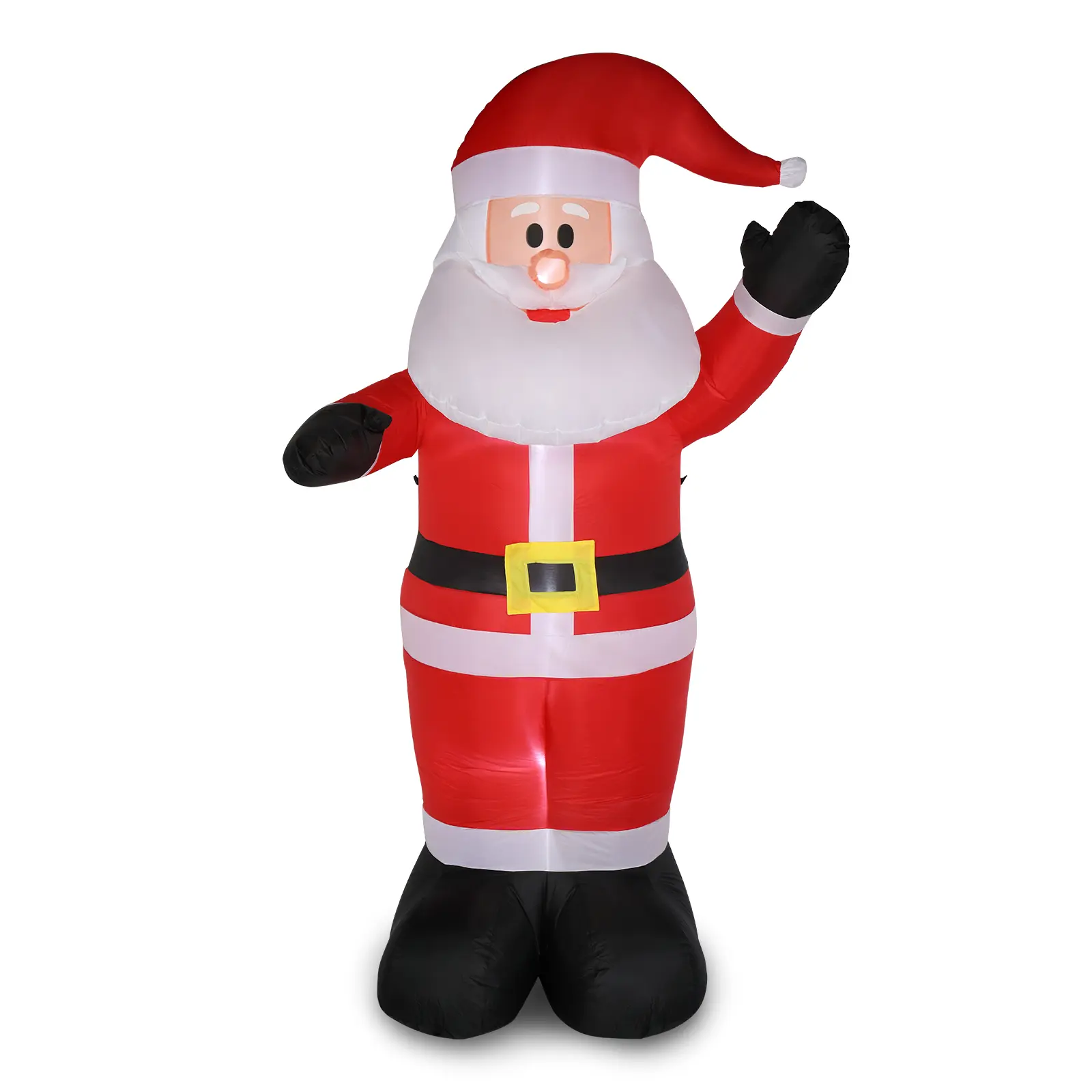 Ubesgoo 8ft Inflatable Plastic Christmas Santa Claus Yard Decoration with 4 LED Strings, 12V 1000mA US Plug
