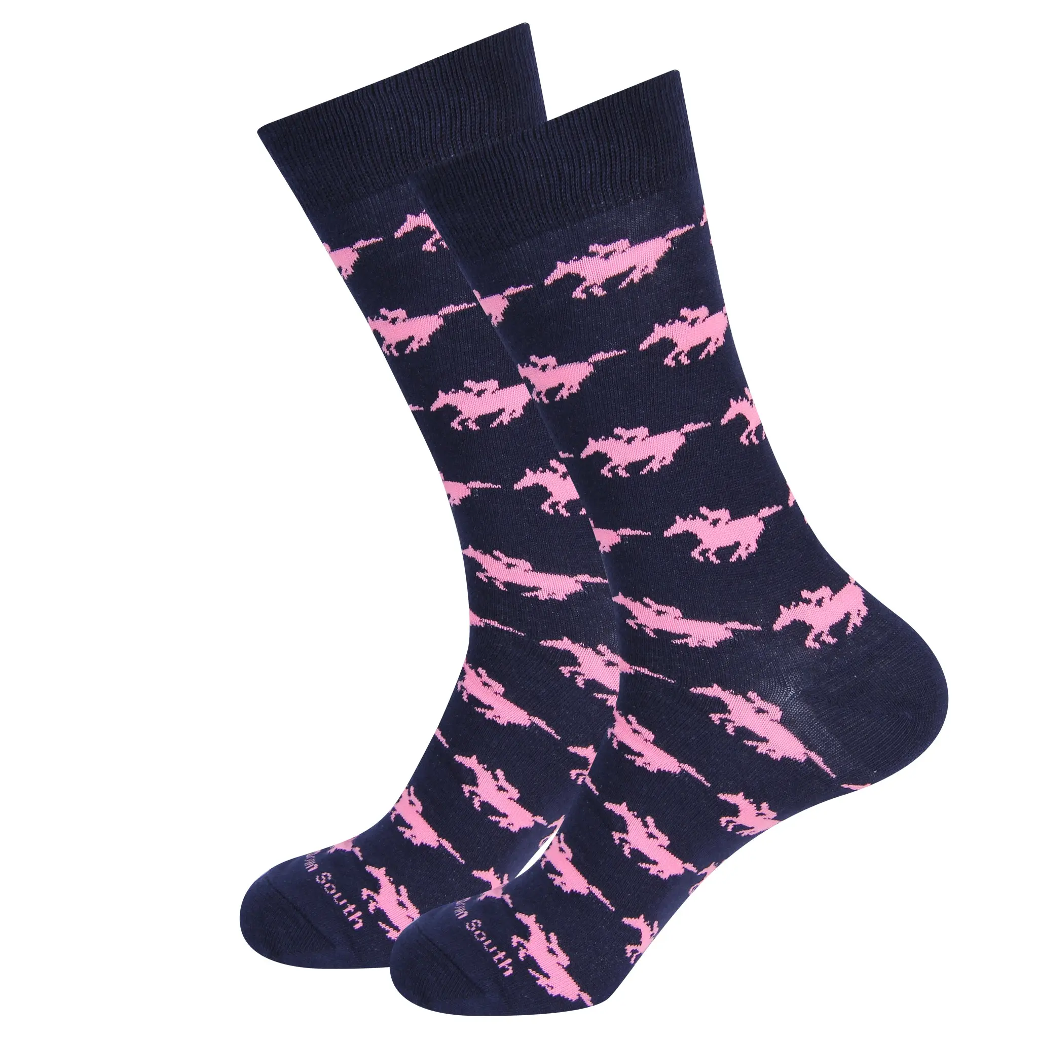 Pink Race Horse Socks