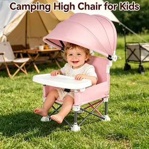 Portable Kids Camping Chair, Foldable Multi-Function Baby Outdoor Dining Seat, UV Protection, Indoor/outdoor, Perfect for Gifts