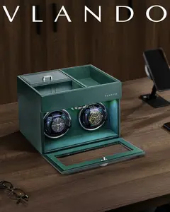 Father's Day Gift-VLANDO Watch Winder for Automatic Watches,Watch Winder Box with Japanese Quiet Motor,Gifts for Men &
