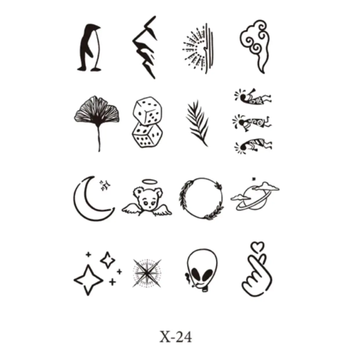 Semi-Permanent Temporary Tattoo -Lasting 1-2 Weeks smiley tattoo ink box