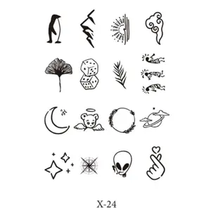 Semi-Permanent Temporary Tattoo -Lasting 1-2 Weeks smiley tattoo ink box