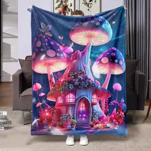 1 Piece Ultra Soft HD Digital Printed Flannel Blanket - Modern Style, All-Season Polyester Knitted Shawl, Lightweight, Machine Washable, Multi-Purpose, Suitable for Sofa, Bed, Office Nap - Perfect Gift for Friends and Parents