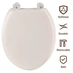 Bathroom Replacement Cover Seats Comfortable Soft Toilet Seat Replacement Quick-Release Slow Close Toilet Seat Cover for Bathroom Seats Standard Toilets