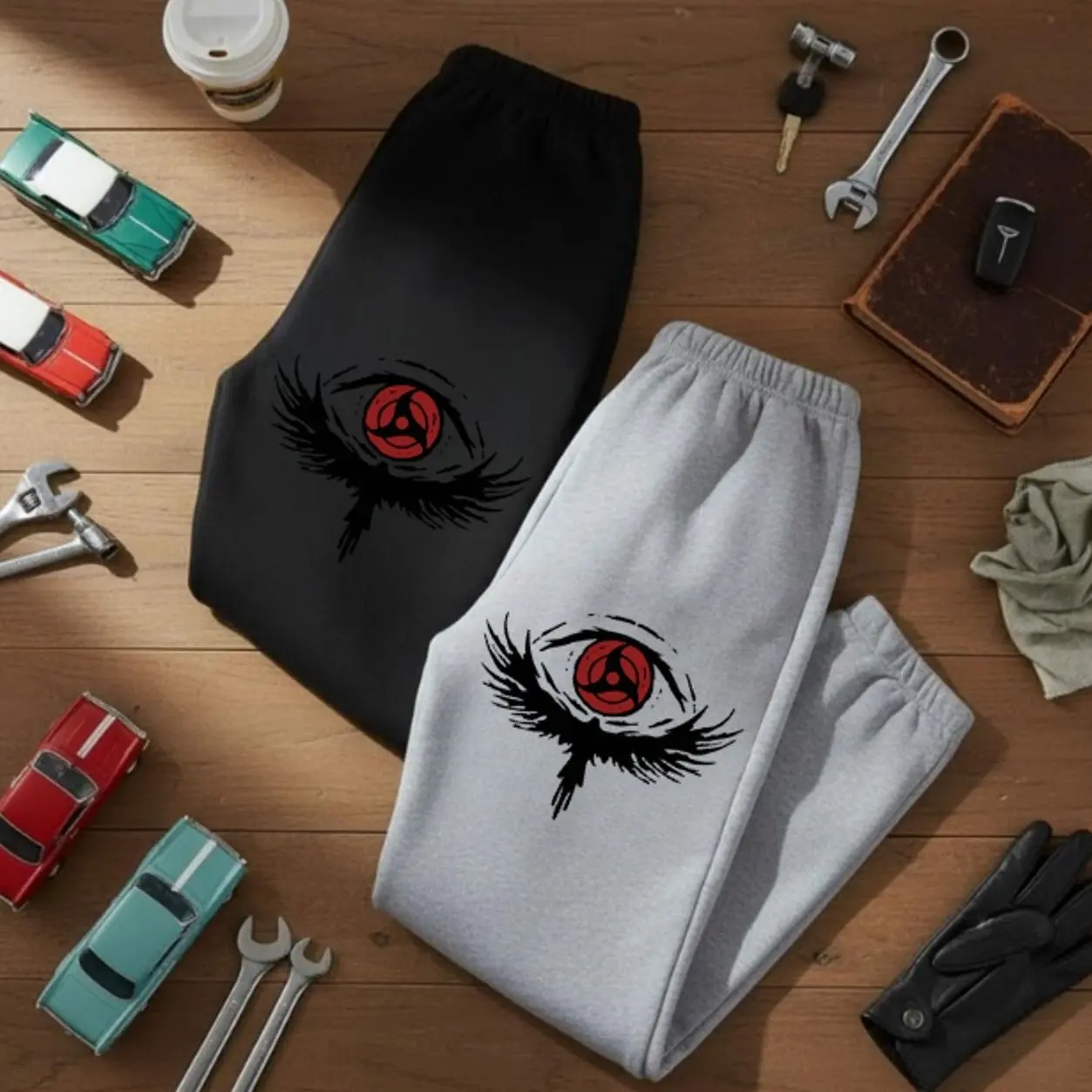 Anime Uchiha Itachi Eye Sasuke NARUTO Unisex Anime Print Sweatpants - Trendy Top Sweatpants, Unisex Cotton Graphic Casual Sweatpants, Perfect Gift for Him & Her, Best Gift SS ONJAG