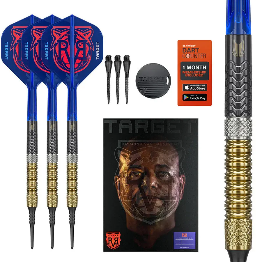 Target Darts Raymond Van Barneveld Gen 6 Soft Tip Dart Set - 18g